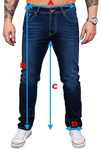 Rock-Creek-Designer-Herren-Jeans-Hose-Stretch-Jeanshose-Basic-Slim-Fit-W29-W40-M21