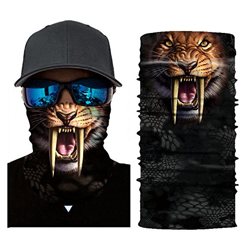 Versatile Face Mask Shields Casual Balaclava Headwear Stretchable Bandana Headbands Wind/Sun/UV Protection for Cycling,Motorcycling,Fishing,Hunting,Hiking,Yard Working and Other (C) - Thumbnail 3