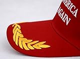 Besti Make America Great Again Donald Trump USA Cap Adjustable Baseball Hat (Olive Branch Red)