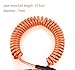 Unigear Premium 10' Coiled SUP Leash (11 Colors) Inflatable Paddle Board Surfboard Leash with Waterproof Wallet (Orange-New)