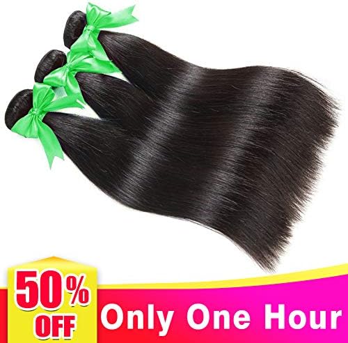 LANANEL Straight Human Hair Bundles 8A Virgin Brazilian Hair Straight Bundles 8 10 12inch Silky and Soft Brazilian Hair Bundles