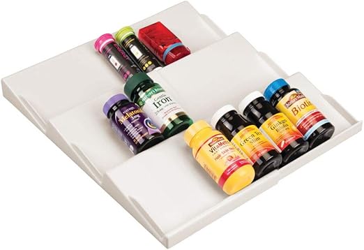 Amazon Com Mdesign Plastic Adjustable Expandable Vitamin Rack