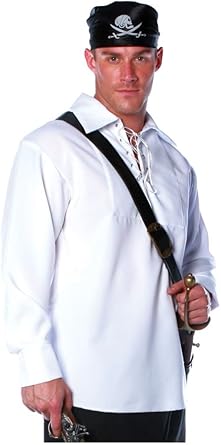 mens white pirate shirt