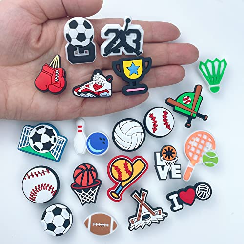 100 Pack Random Letters Sports Shoe Charms for Croc Teen Boys