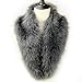 Dikoaina Extra Large Women's Faux Fur Collar for Winter Coat,Silver Grey,120cm