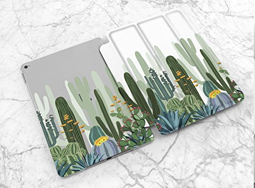 Green Floral Summer Cactus Leaves Art Case For Apple iPad Mini 1 2 3 4 iPad Air 2 iPad Pro 9.7 10.5 12.9 inch iPad 9.7 inch 2017 2018
