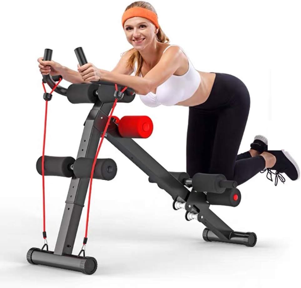 Ab Crunch Coaster Detachable Sit up Bench 2 in 1 Fitness Equipment Ab Vertical Core Toner Ab Trainer Workout Machine Home Gym Height Adjustable