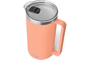 YETI Rambler 64 oz Pitcher, Vacuum Insulated, Stainless Steel with MagSlider Lid, Lowcountry Peach