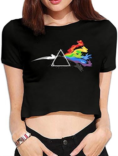 Short Sleeve Shirts Rabbit Design 1970s Crop Top For Woman