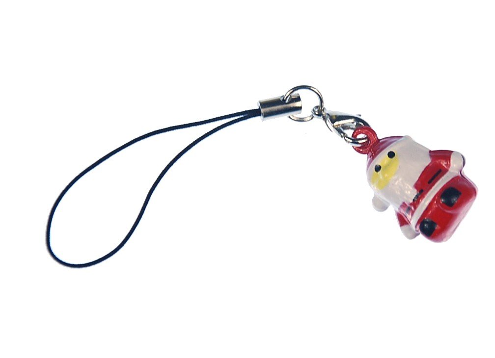 Miniblings Santa Claus Mobile Cell Phone Charm Pendant Jewellery Christmas Bells