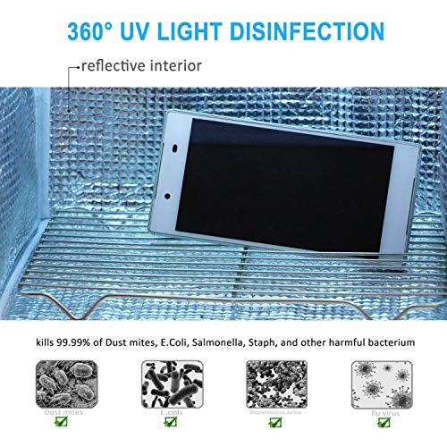 UV-C Light UV Cleaner Sterilization Bag Portable for CPAP Tool/USB Input/Jumbo Size Capacity/Timer 5 Minutes/UVC Without Ozone Smell - Thumbnail 5