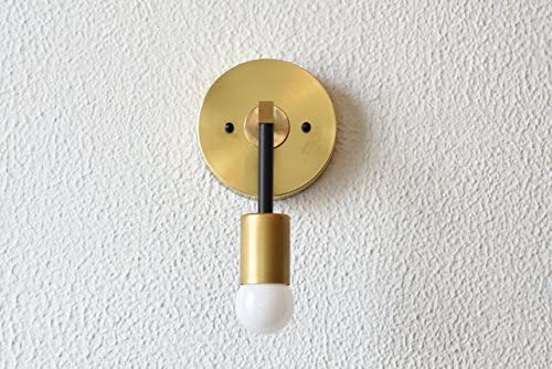 Handmade Black and Gold 1 Light Minimalist Wall Sconce