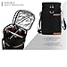 Opux 4 Bottle Insulated Wine Cooler Bag - Leakproof Padded Portable Wine Bottle Carrier for Travel Picnic BYOB Gift (Brown)