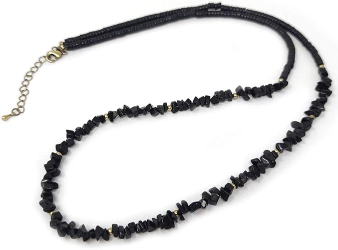 Amazon メンズ ビーズ ネックレス ネイティブ インディアン 天然石 オニキス Lgnk 003a ネックレス 通販