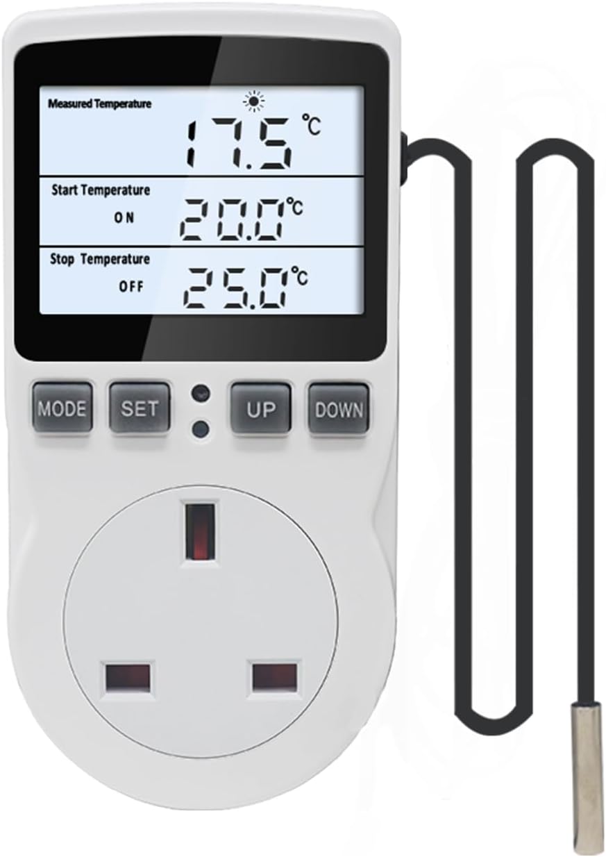 KETOTEK KT3100BL Temperature Controller Thermostat Plug 220V with LCD