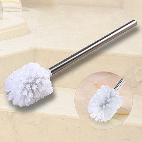 BESTOMZ Stainless Steel WC Bathroom Cleaning Toilet Brush Head Holder(3pcs)