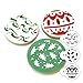 Christmas Cookie Stencils Fondant Cookie Mold, Food Grade Plastic, 12-Pieces Decorating Stencils Biscuit Mold Templates Baking Supplies