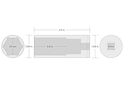 TEKTON 3/8 Inch Drive x 20 mm Deep 6-Point Socket