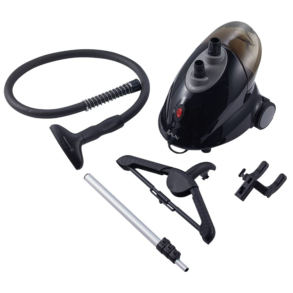 SALAV GS18-DJ Standing Garment Steamer with Roll Wheels for Easy Movement, 1.8L Water Tank for 1 Hour Continuous Steaming, Adjustable Pole for Storage, Includes Descaler Packet, 1500 watts