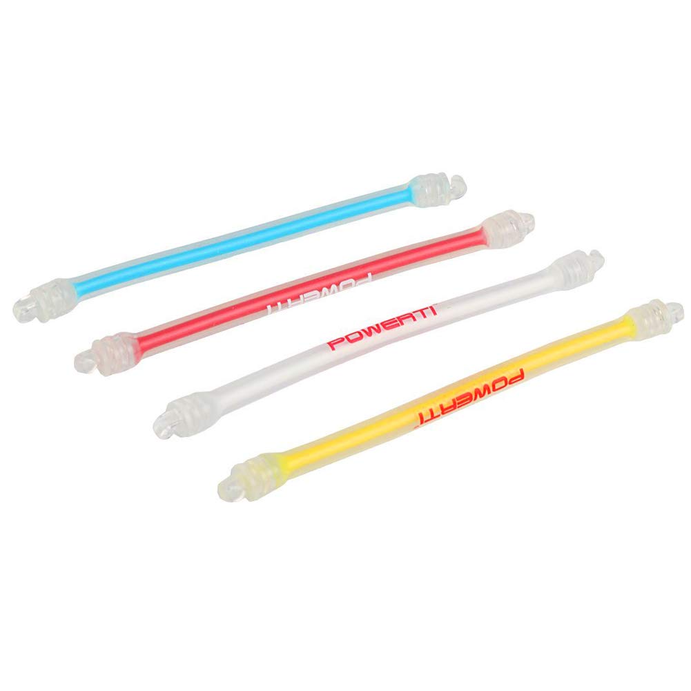 POWERTI Tennis Vibration Dampener-Set of 4-Shock Absorber for Tennis Strings,Premium-Durable & Long-Lasting(Yellow,Blue,White and Red)