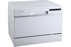 EdgeStar DWP62WH 6 Place Setting Portable Countertop Dishwasher - White