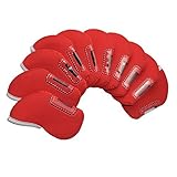 Golf Iron Covers ,Pashion 10 PCS High Quality Neoprene Golf Iron Club See Through Window Head Cover Protection Sleeve Case Set for Taylormade, Nike, Callaway, Etc