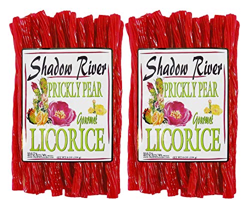 Shadow River Gourmet Prickly Pear Cactus Licorice Candy Twists 8 oz - Pack of 2