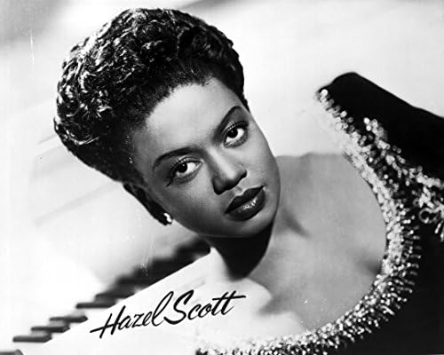 Globe Photos ArtPrints Hazel Scott Wearing A Beaded Dress - 10" X 8" Pop Culture Art Photographic Full Bleed Print - Premium Paper