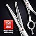 Gimars Upgrade 4CR Sharp Dog Grooming Scissors with Safety Round Tip - Heavy Duty Titanium Coated Stainless Steel Grooming Trimming Shears for Long, Short Hair on Face, Eyes, Collar, Paws, Cats, Pets