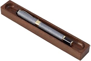 BENECREAT Walnut Pen Tray, Minimalist Wood Pen Holder, Pen Storage Tray for Office Desk Organizer Writing Accessories Gift Ho