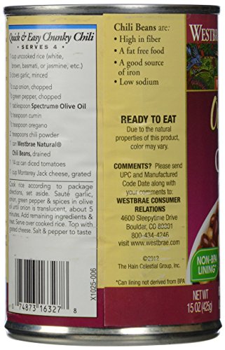 Westbrae Natural, Vegetarian Organic, Chili Beans, 15 oz - Thumbnail 5