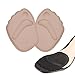2 Pairs Metatarsal Pads for Women Forefoot, Non-Slip Ball of Foot Cushion Insert Used with High Heel, Running Shoes, Sandals to Pain Relief (Skin+Black)