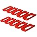 TEKEFT 2PCS Silicone Wine Stacker Foldable Beer Can Rack Space Saver Wine Bottle Holder Fridge Tray Mat Red