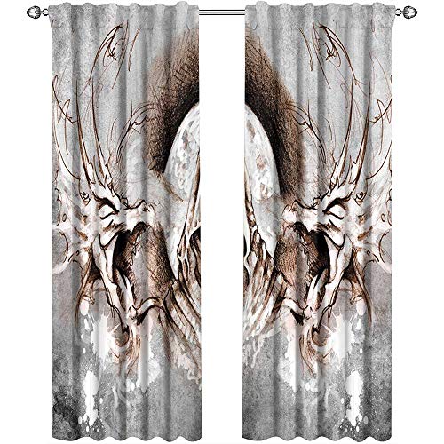 Hengshu Dragon Curtains Blackout Monk Witch On Tree Branches