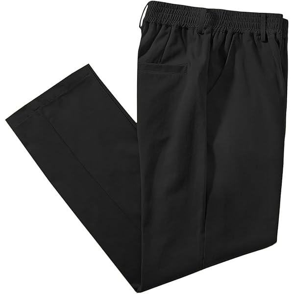 LETAOTAO Mens Big and Tall Full Elastic Waist Pants Stretch Slacks