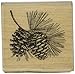 Inkadinkado Pinecone Fall Wood Stamp for Arts and Crafts, 1.5'' W x 1.5'' L