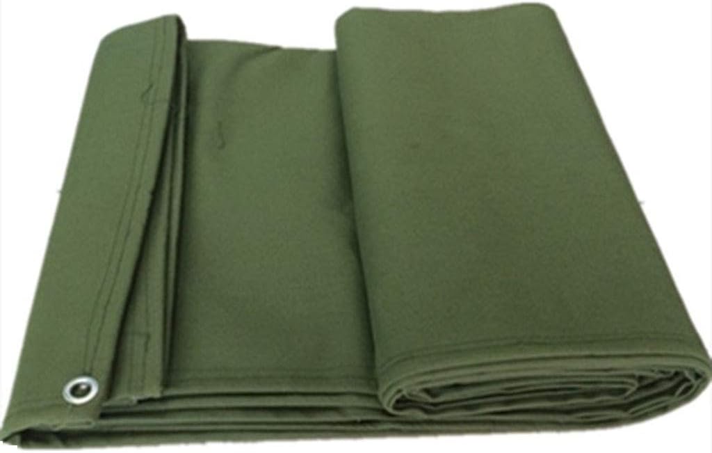JHNEA Tarpaulin Heavy Duty canvas With Eyelets,green Light Weight