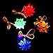 dazzling toys Necklaces LED Blinking Crystal Star Necklace Glow Toy Flash Lights,Red, Blue, Green, Yellow,Set of 24