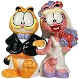 Westland Giftware Magnetic Ceramic Salt and Pepper Shaker Set, Garfield Wedding, 4-Inch, Set of 2