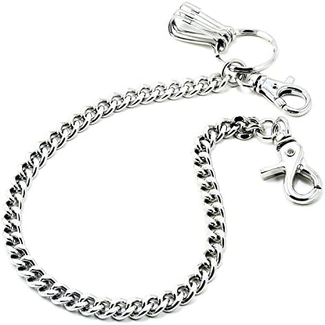 Robert JC Basic Leash Biker Trucker Key Jean Wallet Chain (16") Silver