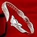 Merdia S990 Sterling Silver Cuff Fox Bracelet Bangle Design with Love You Forever Stamp
