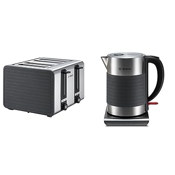 Bosch Tat7s45gb Silicone Toaster Stainless Steel With Twk7s05gb