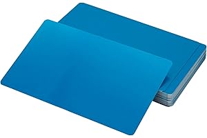 StayMax Aluminum Business Cards Blanks Aluminum Blanks 50 Pack (Blue)