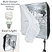 Linco Lincostore Photo Video Studio Light Kit AM142 - Including 3 Color 5x10ft Backdrops (Black/Whtie/Green) Background Screen