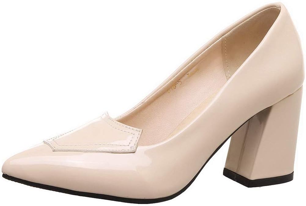 AllhqFashion FBUFDD012826, Damen Pumps, Beige beige Größe 41.5 EU
