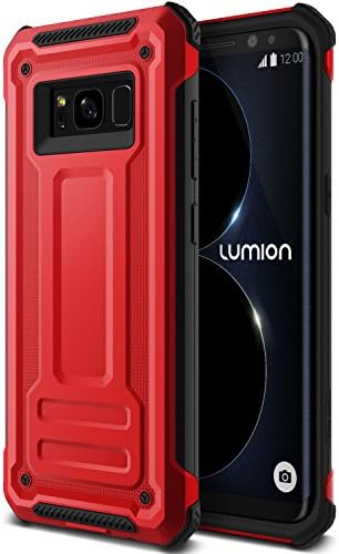 Galaxy S8 Plus Case, Dual Layer Rugged Hard Drop Protection Slim Thin Fit Full Body Heavy Duty [Shock Absorption] Cover for Samsung Galaxy S8 Plus by Lumion (Aegis - Cardinal Red)