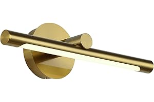 JUSHENG Picture Lights for Wall Gold Hard-Wired Connection Gallery Light Dimmable Modern LED Picture Light Artwork Light 16.33'' Inch 7W Warm White