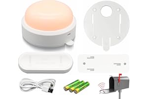 BCY HOHIPI Mailbox Alert for Delivered Mail,500 ft Long Range Wireless Mailbox Alarm with LED Light Flashing and Sound Reminders,Mailbox Security System with LED Mailbox Chime and Mailbox Notification Sensor