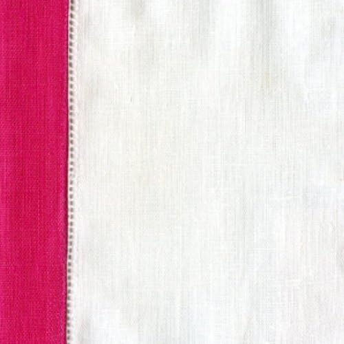 Sferra Filetto Table Linens - White/Raspberry,Placemats (14" x 20")(Set of 4)