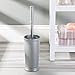 iDesign Kent Toilet Bowl Brush and Holder for Bathroom Storage - Gray